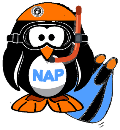 Pingouin du CESMA, logo de l'activité nage avec palmes