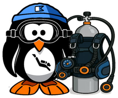 Pingouin du CESMA, logo de l'activité plongée sous-marine
